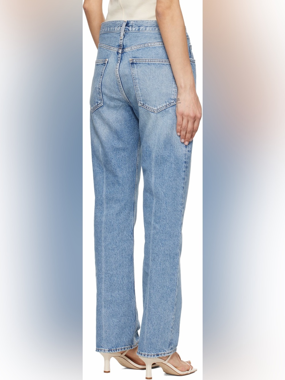 AGOLDE Blue Lana High Rise Vintage Straight Jeans Brink - Picture 2 of 8